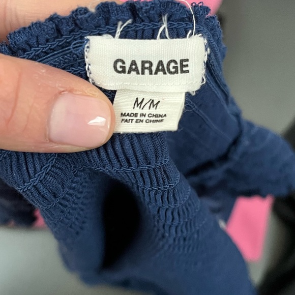 Blue over the shoulder crop top from Garage! - Picture 4 of 4